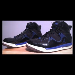 Nike Air Jordan Shoes Black Blue White Flat Ice